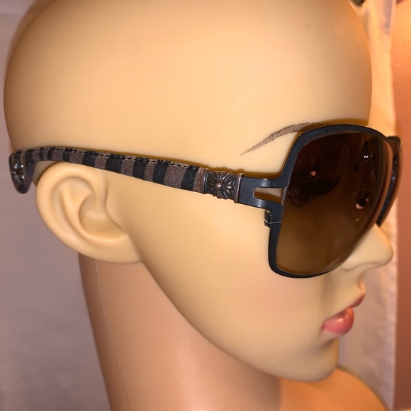 CHROME HEARTS Tang 1 leather wrapped SUNGLASSES - Picture 4 of 16